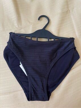 H&M Black Textured Women's Bikini Bottoms